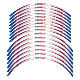 RIM STICKERS SET THUNDER RED BLUE