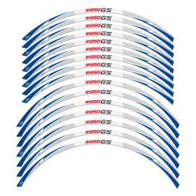 RIM STICKERS SET THUNDER WHITE BLUE