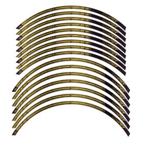 FELGENAUFKLEBER SET CLASSIC SCHWARZ GOLD