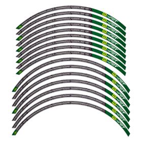 RIM STICKERS SET CLASSIC BLACK GREEN