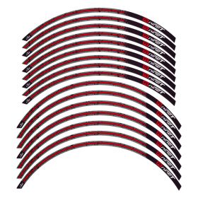 FELGENAUFKLEBER SET CLASSIC SCHWARZ ROT