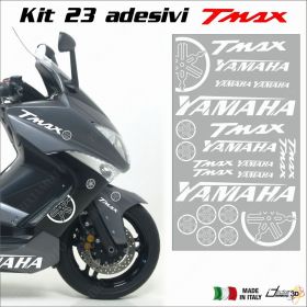 SHEET OF FAIRING STICKERS WHITE FITS YAMAHA T-MAX 500 01-11 T-MAX 530 12-18