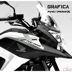 IRIDEA DESIGN GRA-ANT-HON-NC7-BK-SI MOTORCYCLE  STICKERS