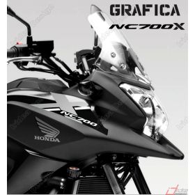 AUTOCOLLANT MOTO IRIDEA DESIGN GRA-ANT-HON-NC7-WH-SI