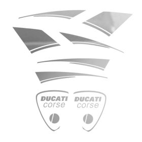 KIT ADESIVI STICKERS CARENA ARGENTO
