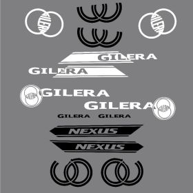 12 ADESIVI CARENA STICKERS BIANCO NERO
