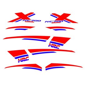 ADESIVI STICKERS CARENA HRC ROSSO BLU