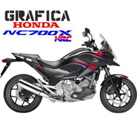 Motorrad aufkleber set IRIDEA DESIGN GRA-HON-NC7-HRC2-RE-BL