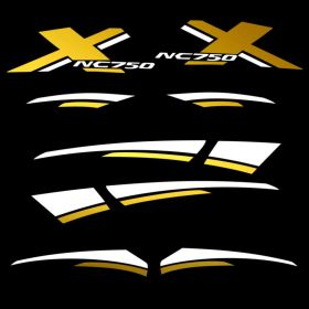 ADESIVI STICKERS CARENA GRAFICA BIANCO ORO