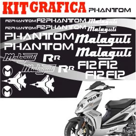 IRIDEA DESIGN KIT-MAL-F12-WH MOTORCYCLE DECALS