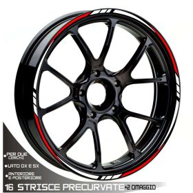 PROFILI CERCHIO BIANCO ROSSO MOTO