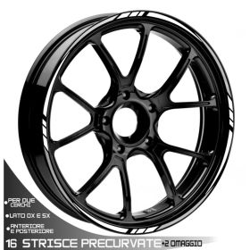 IRIDEA DESIGN WHE-14-13-WH-SI Motorcycle rim stickers