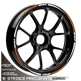 Autocollants de jante de moto IRIDEA DESIGN WHE-15-15-WH-OR