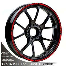Autocollants de jante de moto IRIDEA DESIGN WHE-16-14-RE