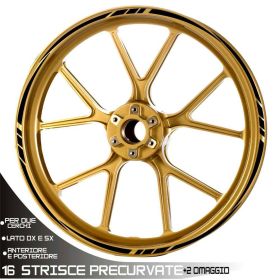 IRIDEA DESIGN WHE-17-17-BK Motorcycle rim stickers