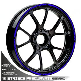 IRIDEA DESIGN WHE-18-17-T3-BL MOTORCYCLE RIM STICKERS