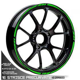 AUTOCOLLANTS DE JANTE DE MOTO IRIDEA DESIGN WHE-18-17-T3-GR