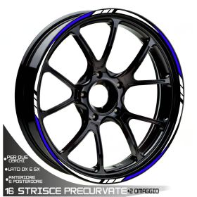 IRIDEA DESIGN WHE-18-17-T3-WH-BL MOTORCYCLE RIM STICKERS