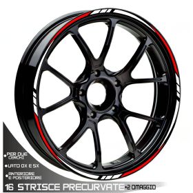 IRIDEA DESIGN WHE-18-17-T3-WH-RE MOTORCYCLE RIM STICKERS