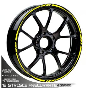 AUTOCOLLANTS DE JANTE DE MOTO IRIDEA DESIGN WHE-18-17-T3-YE