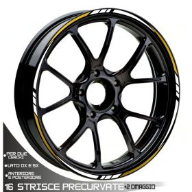 Autocollants de jante de moto IRIDEA DESIGN WHE-18-17-WH-GO
