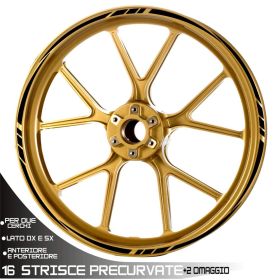 IRIDEA DESIGN WHE-19-17-T3-BK MOTORCYCLE RIM STICKERS