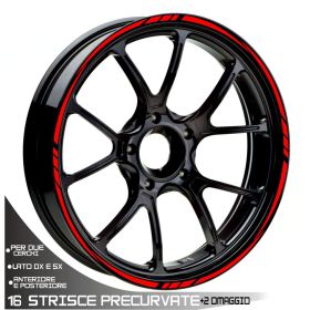 IRIDEA DESIGN WHE-19-17-T3-RE MOTORCYCLE RIM STICKERS