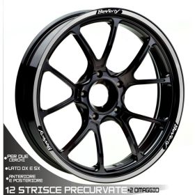 IRIDEA DESIGN WHE-BEV-T1-WH-SI Motorcycle rim stickers