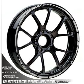 IRIDEA DESIGN WHE-BEV-T2-WH-SI MOTORCYCLE RIM STICKERS