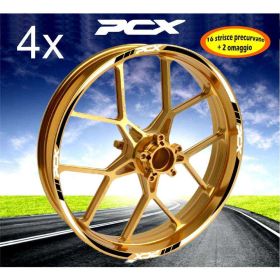 IRIDEA DESIGN WHE-BIC-HON-PCX-WH-BK MOTORCYCLE RIM STICKERS