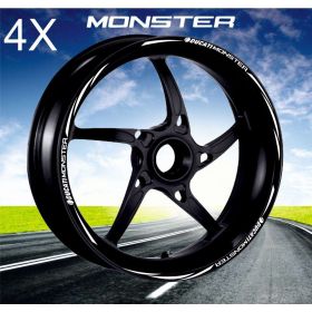 AUTOCOLLANTS DE JANTE DE MOTO IRIDEA DESIGN WHE-DUC-MON-WH