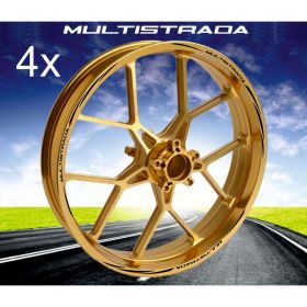 Autocollants de jante de moto IRIDEA DESIGN WHE-DUC-MUL-BK