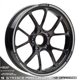 IRIDEA DESIGN WHE-DUC-SCR-T1-SI MOTORCYCLE RIM STICKERS