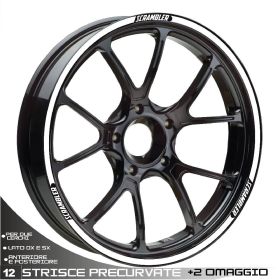 AUTOCOLLANTS DE JANTE DE MOTO IRIDEA DESIGN WHE-DUC-SCR-T1-WH