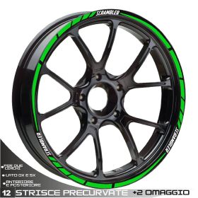 ADESIVI CERCHI PROFILI RUOTA BIANCO VERDE