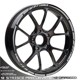 IRIDEA DESIGN WHE-DUC-SCR-T2-WH-SI MOTORCYCLE RIM STICKERS