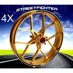 IRIDEA DESIGN WHE-DUC-STR-BK MOTORCYCLE RIM STICKERS