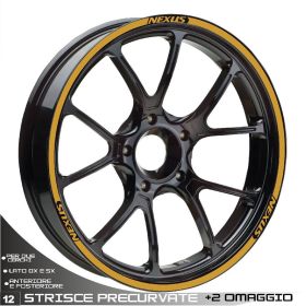 ADESIVI PROFILI RUOTA CERCHI STICKERS ORO