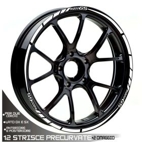 AUTOCOLLANTS DE JANTE DE MOTO IRIDEA DESIGN WHE-GS1-T2-WH