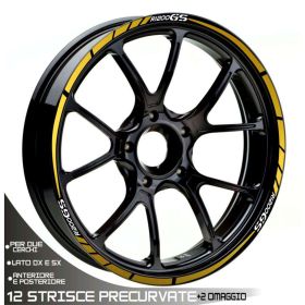Autocollants de jante de moto IRIDEA DESIGN WHE-GS1-T2-WH-GO