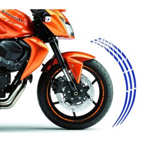 Autocollants de jante de moto IRIDEA DESIGN WHE-KAW-Z75-BL