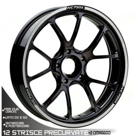 Autocollants de jante de moto IRIDEA DESIGN WHE-N75-T1-SI