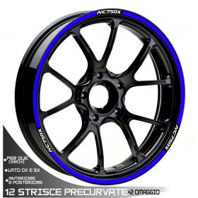 Autocollants de jante de moto IRIDEA DESIGN WHE-N75-T1-WH-BL