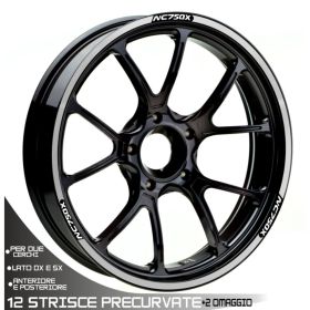 IRIDEA DESIGN WHE-N75-T1-WH-SI MOTORCYCLE RIM STICKERS