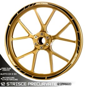 IRIDEA DESIGN WHE-N75-T2-WH-BK Motorcycle rim stickers