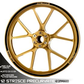 IRIDEA DESIGN WHE-NC7-T1-BK MOTORCYCLE RIM STICKERS