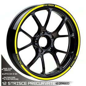AUTOCOLLANTS DE JANTE DE MOTO IRIDEA DESIGN WHE-NC7-T1-YE