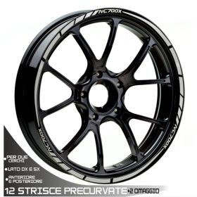 AUTOCOLLANTS DE JANTE DE MOTO IRIDEA DESIGN WHE-NC7-T2-SI