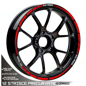 IRIDEA DESIGN WHE-NC7-T2-WH-RE MOTORCYCLE RIM STICKERS