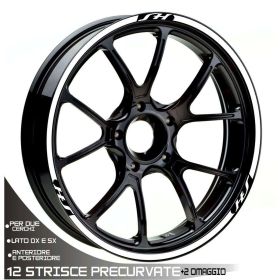 Autocollants de jante de moto IRIDEA DESIGN WHE-SH-T1-WH